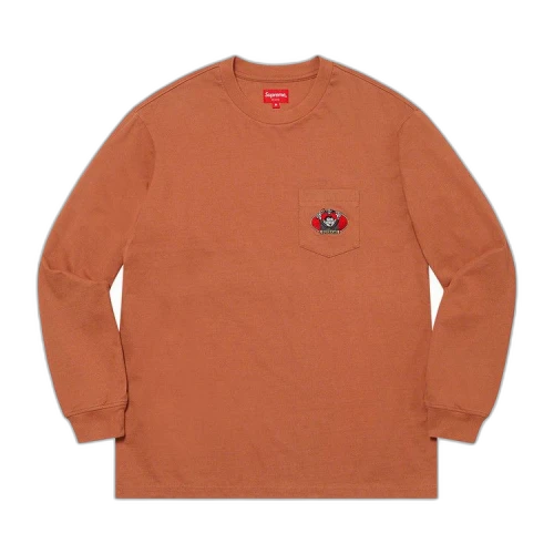 Supreme Vampire Boy Long-Sleeve Pocket Tee 'Rust'