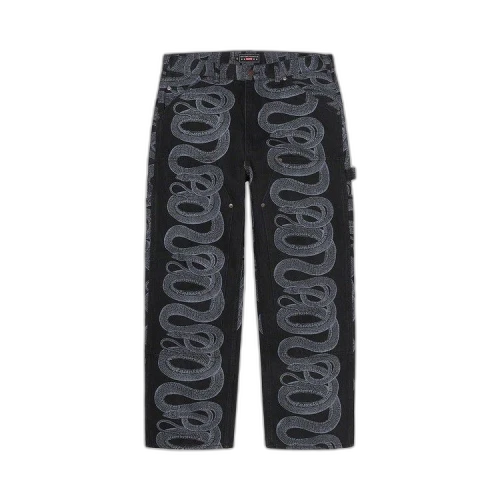 Supreme x Hysteric Glamour Snake Double Knee Painter Pant 'Black'