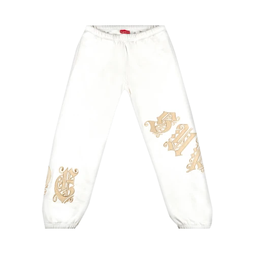 Supreme Old English Wrap Sweatpant 'White'