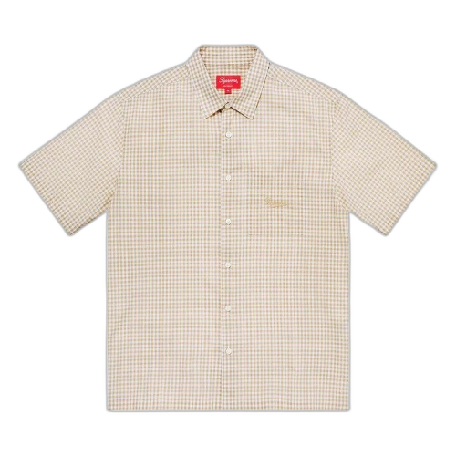 Supreme Gingham Short-Sleeve Shirt 'Tan'