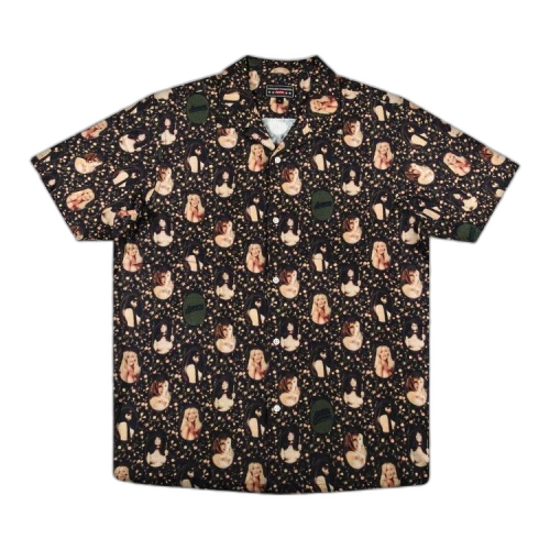 Supreme x Hysteric Glamour Blurred Girls Rayon Short-Sleeve Shirt 'Black'