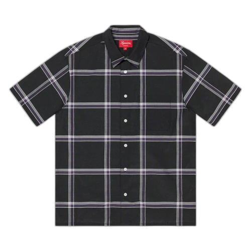 Supreme Lightweight Plaid Short-Sleeve Shirt 'Black'