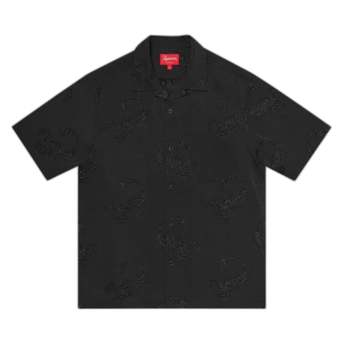 Supreme Scorpion Jaquard Short-Sleeve Shirt 'Black'