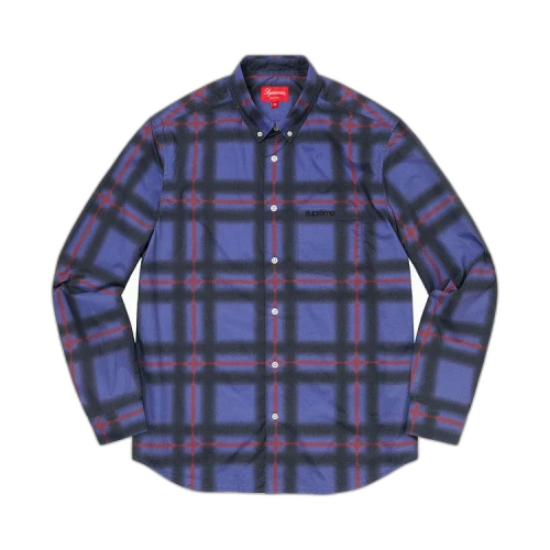 Supreme Spray Tartan Shirt 'Blue'
