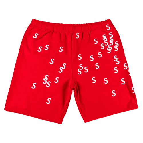 Supreme Embroidered S Sweatshort 'Red'