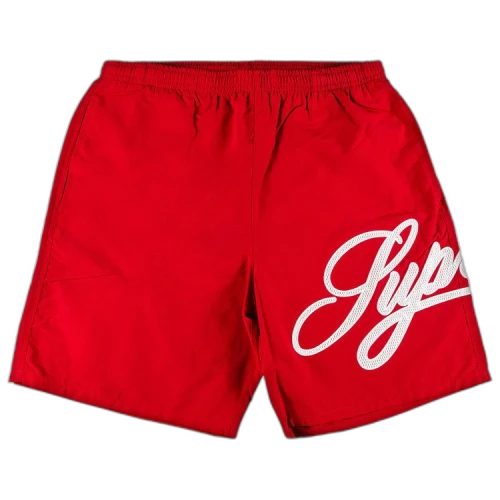 Supreme Mesh Script Water Short 'Red'