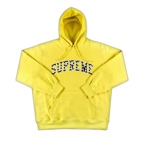 Supreme Hearts Arc Hooded Sweatshirt 'Light Lemon'