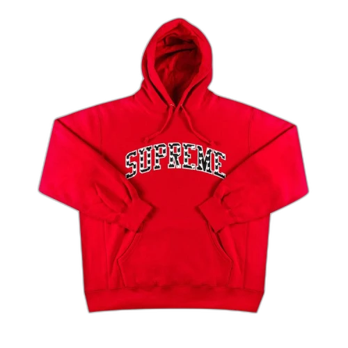 Supreme Hearts Arc Hooded Sweatshirt 'Red'