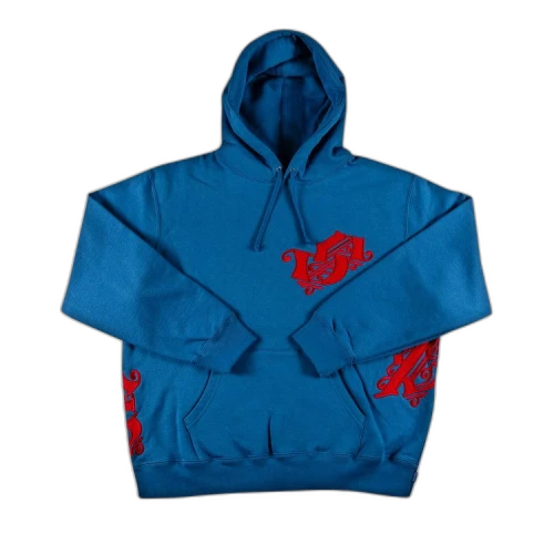 Supreme Old English Wrap Hooded Sweatshirt 'Pale Royal'