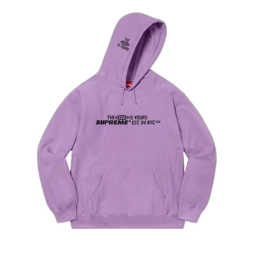 Supreme World Is Yours Hooded Sweatshirt 'Violet'