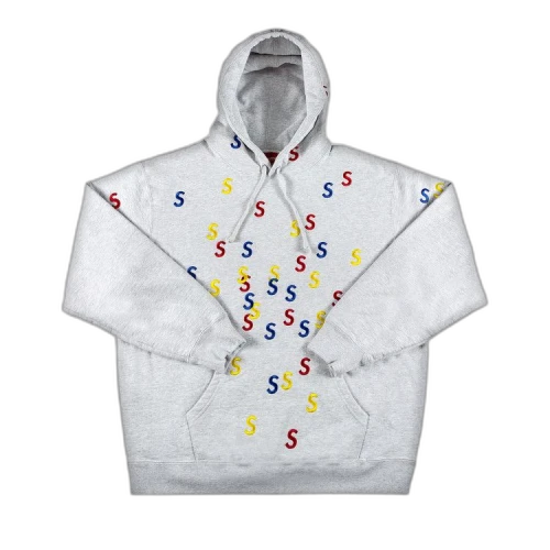 Supreme Embroidered S Hooded Sweatshirt 'Ash Grey'