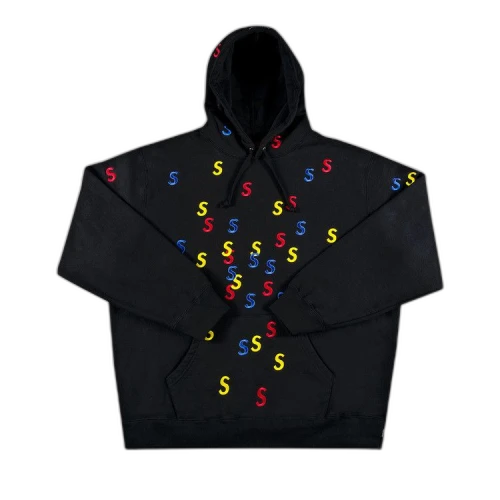 Supreme Embroidered S Hooded Sweatshirt 'Black'