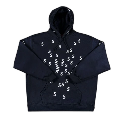 Supreme Embroidered S Hooded Sweatshirt 'Navy'