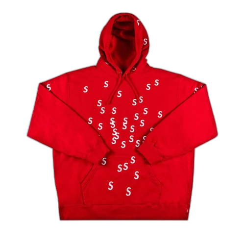 Supreme Embroidered S Hooded Sweatshirt 'Red'