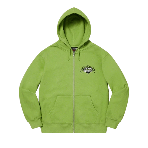 Supreme x Hysteric Glamour Zip Up Hooded Sweatshirt 'Lime'