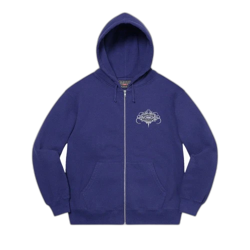 Supreme x Hysteric Glamour Zip Up Hooded Sweatshirt 'Washed Navy'