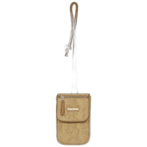 Supreme Fat Tip Jacquard Denim Neck Pouch 'Olive'