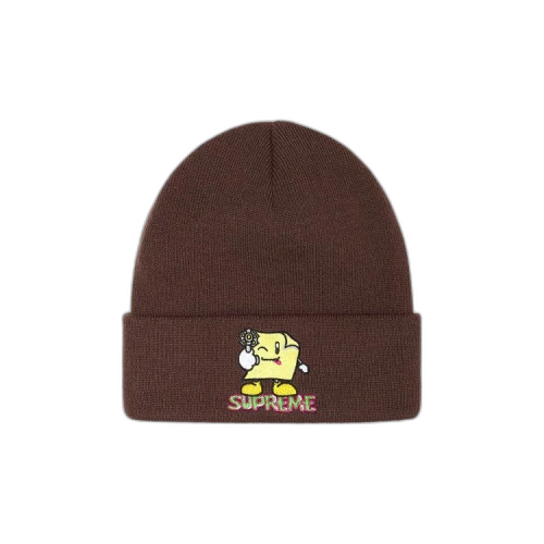 Supreme Sticky Note Beanie 'Brown'