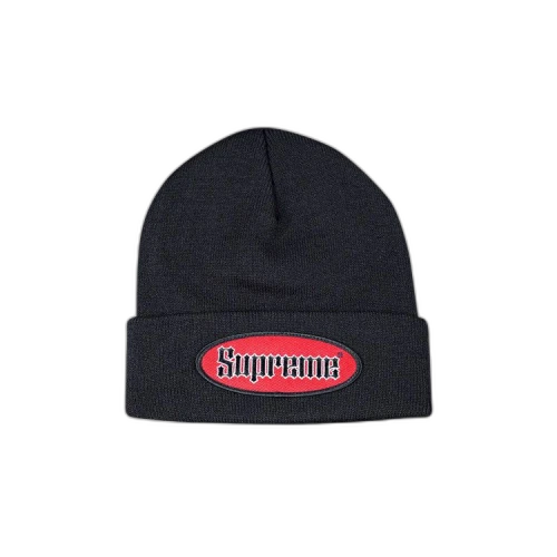 Supreme Oval Patch Beanie 'Black'