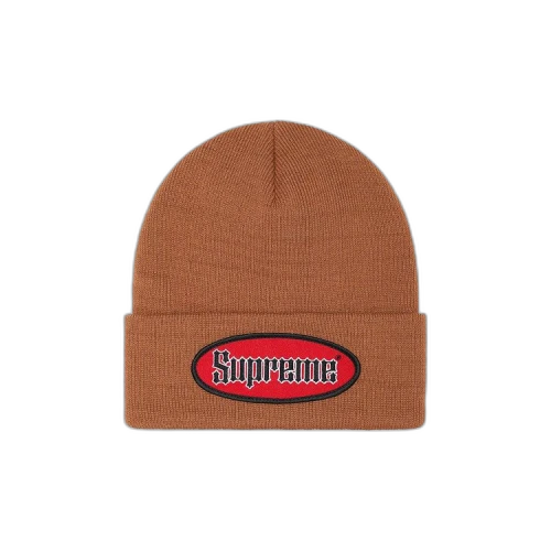 Supreme Oval Patch Beanie 'Rust'
