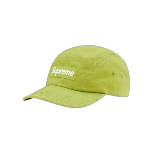 Supreme Washed Chino Twill Camp Cap 'Dark Lime'