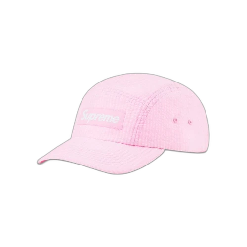 Supreme Washed Seersucker Camp Cap 'Light Pink'