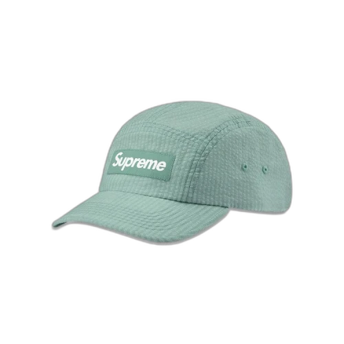 Supreme Washed Seersucker Camp Cap 'Sage'