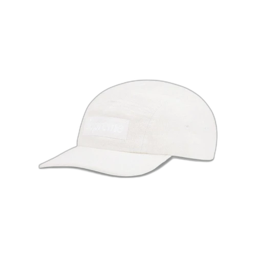 Supreme Linen Fitted Camp Cap 'White'