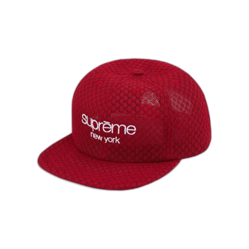 Supreme Classic Logo Air Mesh 6-Panel 'Red'