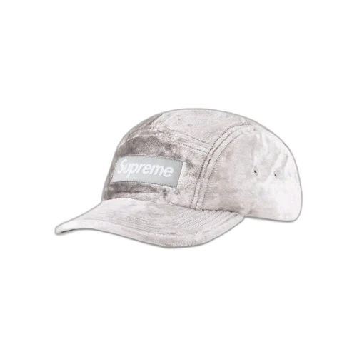 Supreme Crushed Velvet Camp Cap 'Grey'