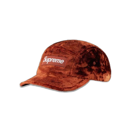 Supreme Crushed Velvet Camp Cap 'Rust'