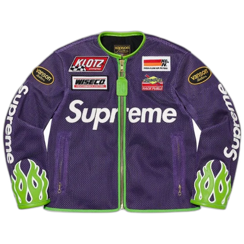 Supreme x Vanson Leathers Cordura Mesh Jacket 'Purple'