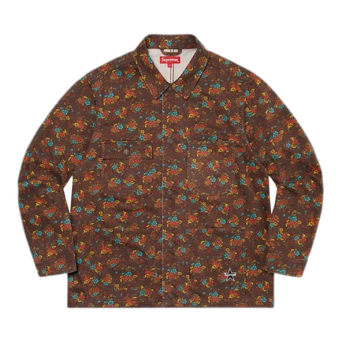 Supreme Denim Chore Coat 'Flowers'