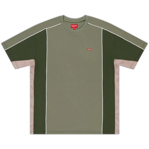 Supreme Mesh Panel Short-Sleeve Top 'Light Olive'