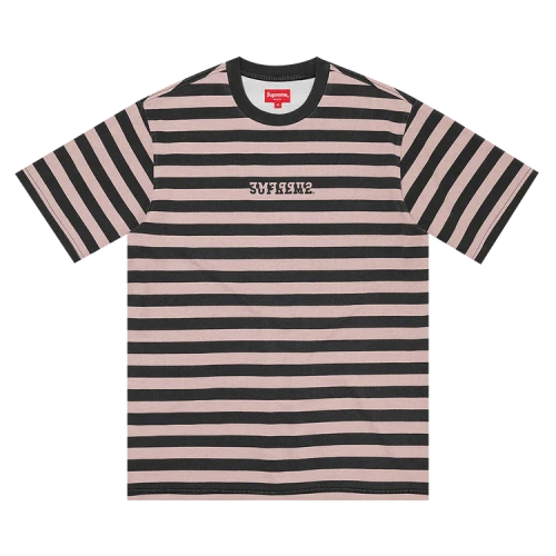 Supreme Reverse Stripe Short-Sleeve Top 'Black'