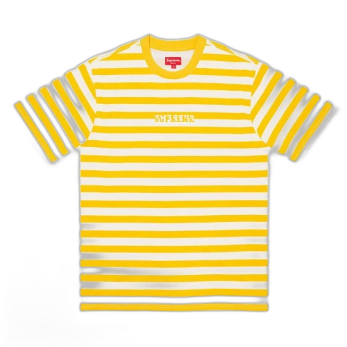 Supreme Reverse Stripe Short-Sleeve Top 'Yellow'