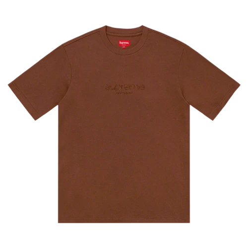 Supreme Beaded Logo Short-Sleeve Top 'Brown'