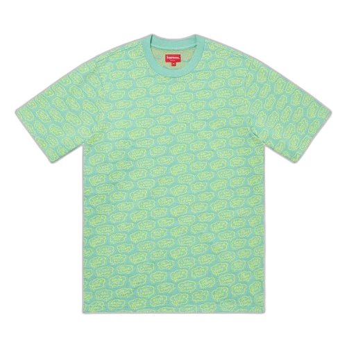 Supreme Word Bubble Jacquard Short-Sleeve Top 'Dusty Aqua'