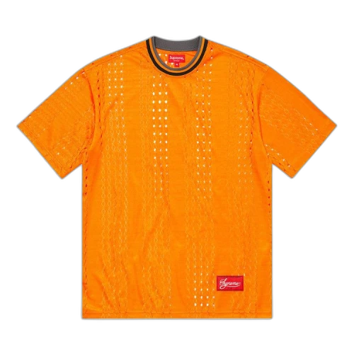 Supreme Preforated Stripe Warm Up Top 'Orange'