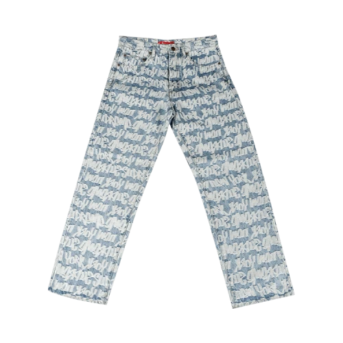 Supreme Fat Tip Jacquard Regular Jean 'Blue'