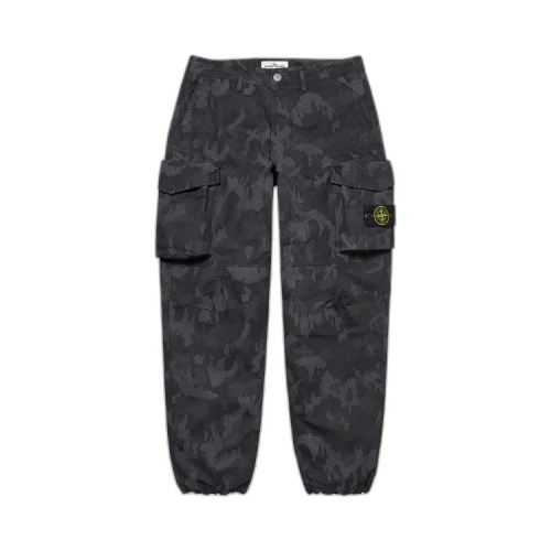Supreme x Stone Island Reactive Ice Camo Ripstop Cargo Pant 'Black'