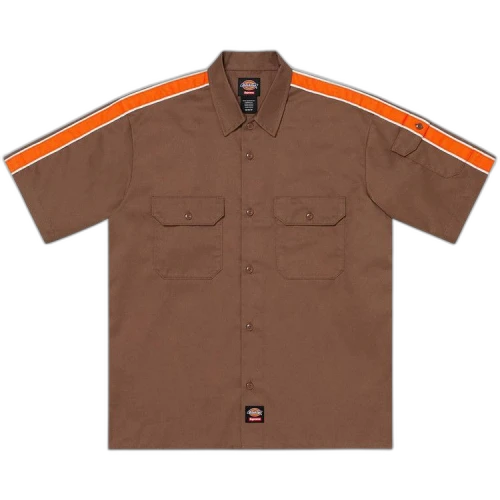 Supreme x Dickies Stripe Short-Sleeve Work Shirt 'Brown'