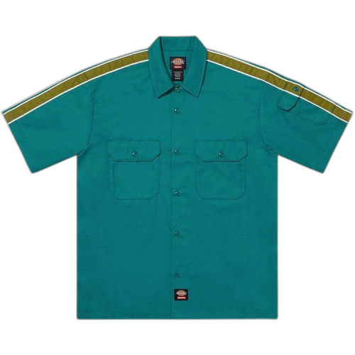 Supreme x Dickies Stripe Short-Sleeve Work Shirt 'Teal'