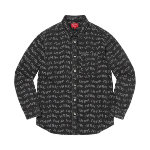 Supreme Arc Jacquard Denim Shirt 'Black'