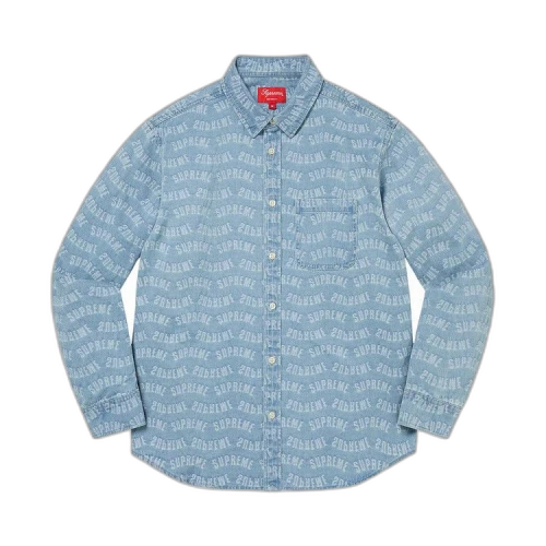 Supreme Arc Jacquard Denim Shirt 'Blue'