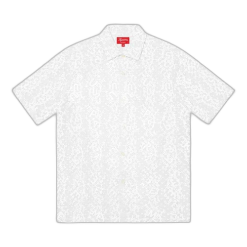 Supreme Chainstitch Chiffon Short-Sleeve Shirt 'White'