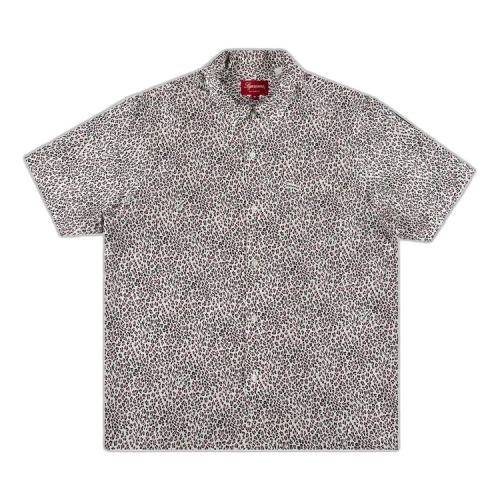 Supreme Leopard Silk Short-Sleeve Shirt 'Pink'