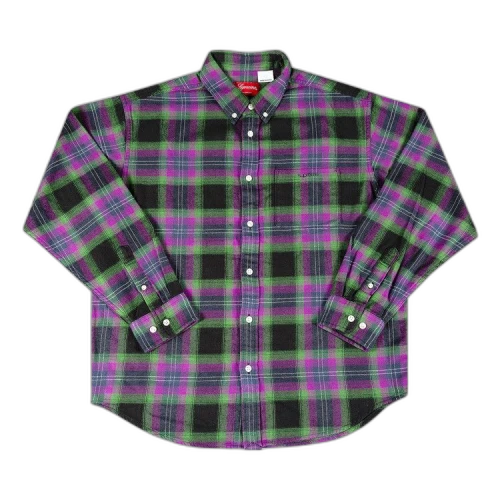 Supreme Brushed Plaid Flannel Shirt 'Black'