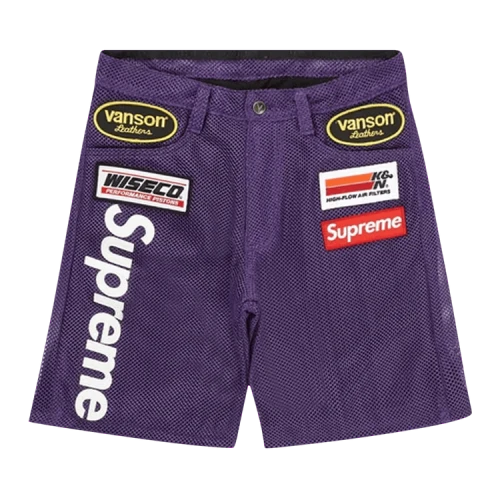 Supreme x Vanson Leathers Cordura Mesh Short 'Purple'