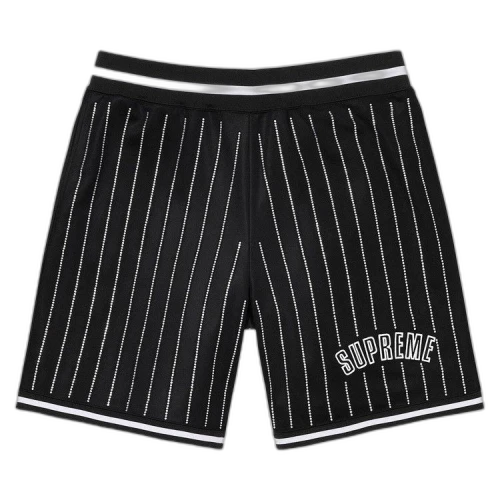 Supreme Rhinestone Stripe Basketball Short 'Black'